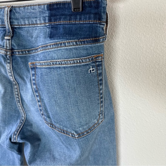 Rag & Bone Dre Low Rise Slim Boyfriend Jeans Mick With Holes Denim Women’s 28 - Picture 8 of 13